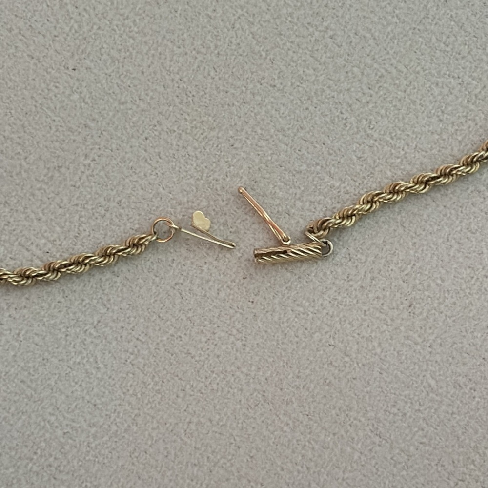 14K Genuine Gold 30” Vintage Italian Gold Rope Necklace - Picture 13 of 17